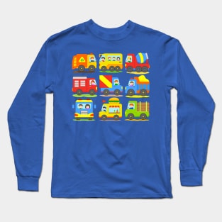 9 Trucks and Heavy Vehicles for Boys and Girls Long Sleeve T-Shirt